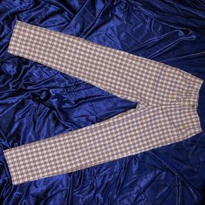 Brown and blue brandy Melville plaid pants